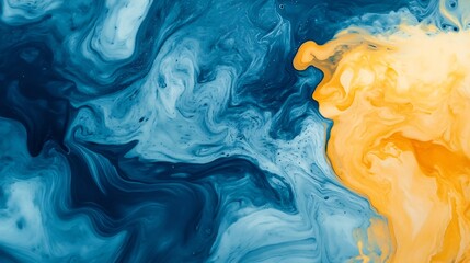 Captivating Fluid Creativity:Abstract Ink Swirling in Water with Ethereal Backdrop