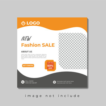 fashion sale social media post design , and social media post mockup