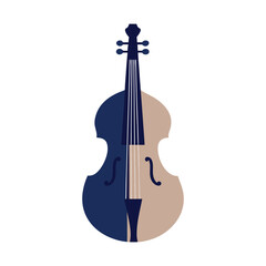Naklejka premium Cello color icon vector on White Background ,Vector Art Illustration on white background.
