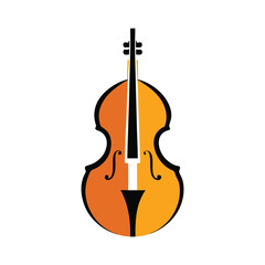 Fototapeta premium Cello color icon vector on White Background ,Vector Art Illustration on white background.