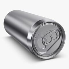 Illustration "Aluminum Sleek Can 330ml". Metallic sleek aluminum beverage can isolated.