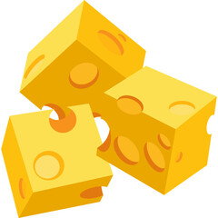 Cheese Flat Illustration