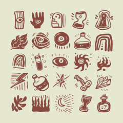 mystic abstract hand drawn design element