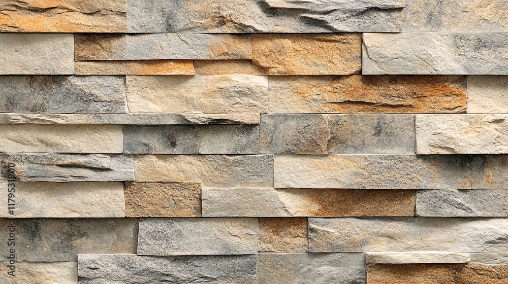 Poster modern stone cladding creating a textured wall background
