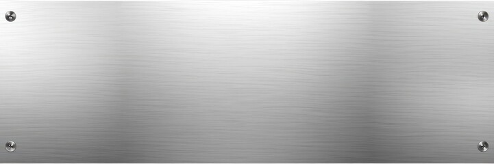 Brushed metal plate, wide, sleek, modern design, textured, silver, abstract