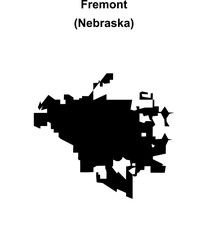 Fremont (Nebraska) blank outline map