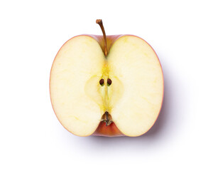 half of red apple