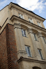 Obraz premium architecture of the old European city, facade of a house in the old town of Warsaw 