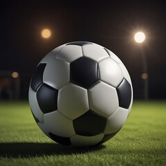 Fototapeta premium Soccer football on dark background