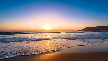 beach scene at sunrise