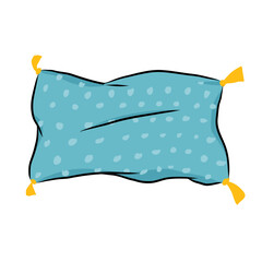 multicolor Pillows in flat cartoon style