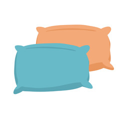 multicolor Pillows in flat cartoon style