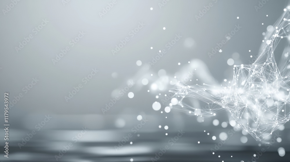 Aufkleber futuristic abstract technology background featuring interconnected lines and dots creating a dynamic