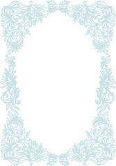 Happy New Year, Merry Christmas - light ornate frames imitating frost patterns on the windows. Monochrome (png) digital illustration in a flat style on a transparent background.