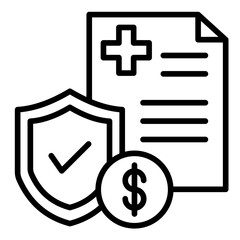 Fototapeta premium Insurance Icon Element For Design