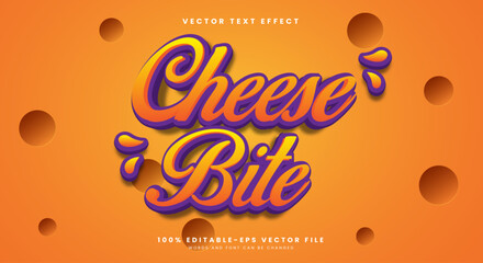 Cheese Bites editable text effect Template Suitable for Bakery Food products
