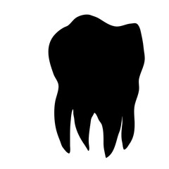 Human teeth vector