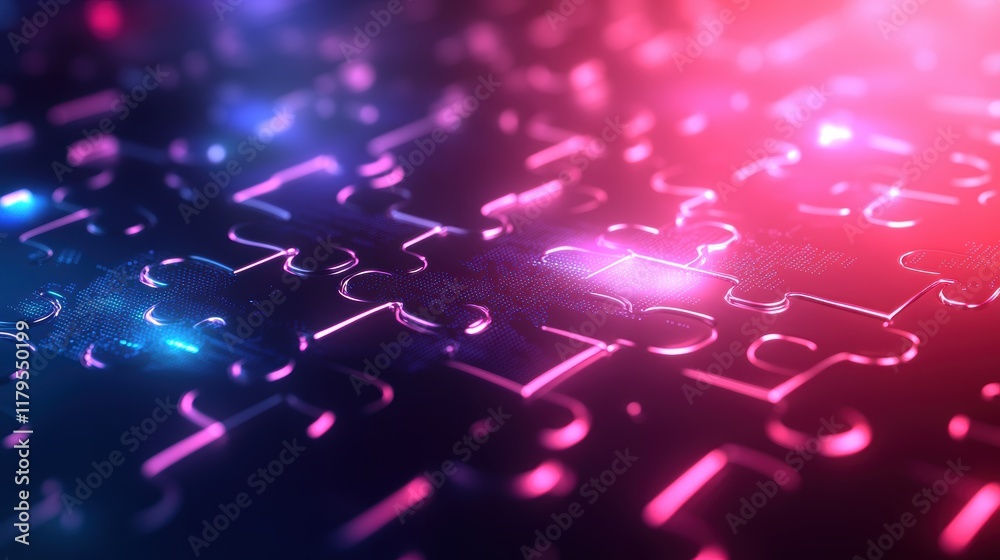 Poster futuristic abstract technology background featuring illuminated lines and dots creating a dynamic an