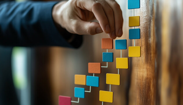 close-up of a manager showing possibilities to improve comany developement