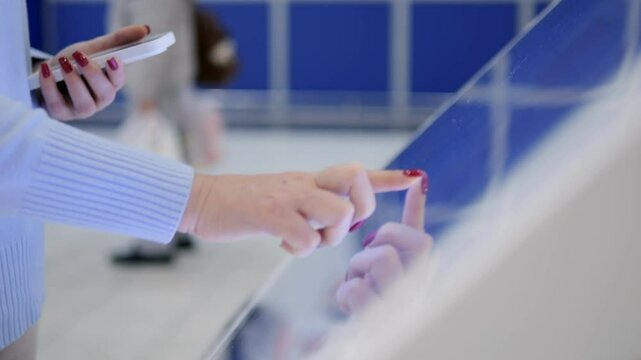 Utilizing a Digital Kiosk at the Airport for Efficient CheckIn or Helpful Information Access