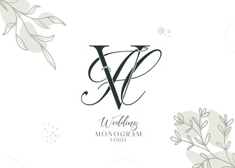 HV and VH wedding initial monogram logo
