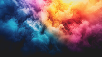 Fototapeta premium Vibrant and Colorful Smoke Swirls Creating a Dreamlike Atmosphere with Soft Hues Blending Together in an Abstract Composition Ideal for Backgrounds and Artistic Inspirations