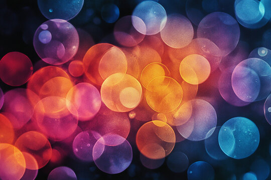 Colorful bokeh background creating an abstract and vibrant ambiance for visual enjoyment