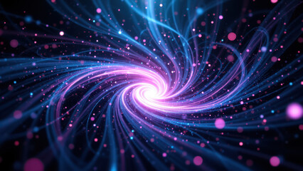 Obraz premium Abstract cosmic nebula with vibrant hues and sparkling stars.