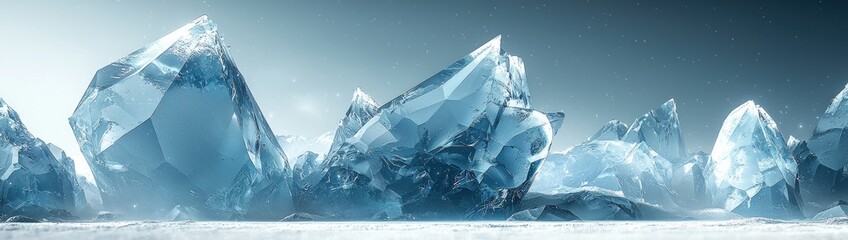 Futuristic Fractal Art: Sharp Angular Lines with Vibrant Cool Tones in Mesmerizing Precision