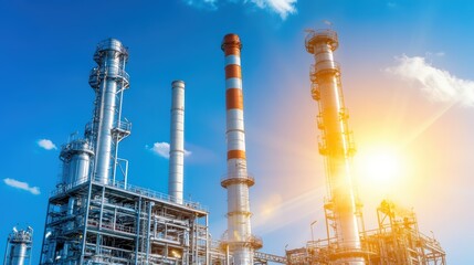 Obraz premium Expansive view of the clear, intense blue sky reaching the horizon vivid