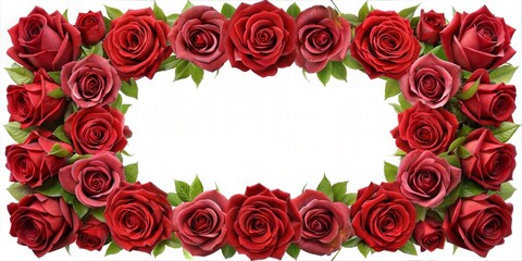 red roses frame