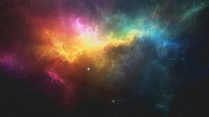 Naklejka premium Vibrant and Colorful Galaxy Wallpapers with Stunning Nebulae and Stars Creating a Cosmic Scene Full of Depth and Wonder Ideal for Backgrounds and Digital Art Enthusiasts
