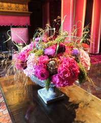 Bouquet de fleurs roses