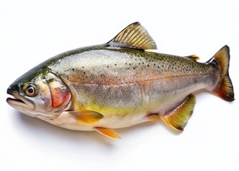 Naklejka premium Fresh Fish Isolated on White Background - High-Resolution Stock Photo