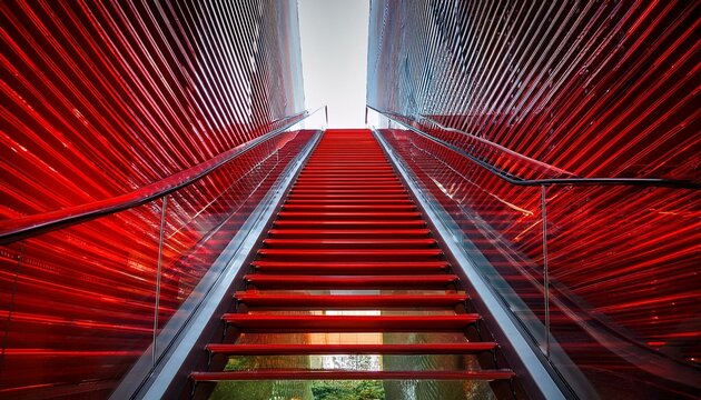 moving escalator in shopping mall