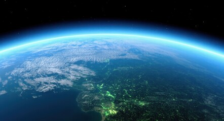 Obraz premium Earth from Above: A Majestic Satellite View of Our Planet.