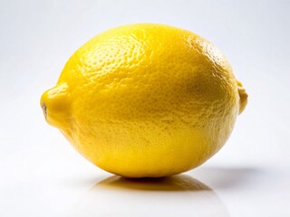 Fresh Juicy Lemon Fruit on White Background - Vibrant Citrus Photography
