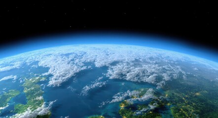 Fototapeta premium Earth from Above: A Majestic Satellite View of Our Planet.