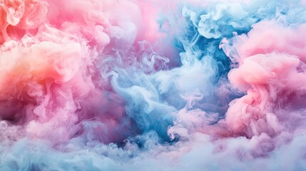Fototapeta premium Abstract Colorful Ink Clouds: A Dreamy Pastel Swirl