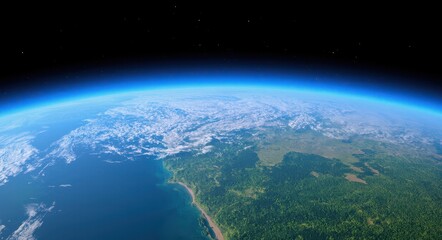 Obraz premium Earth from Above: A Majestic Satellite View of Our Planet.