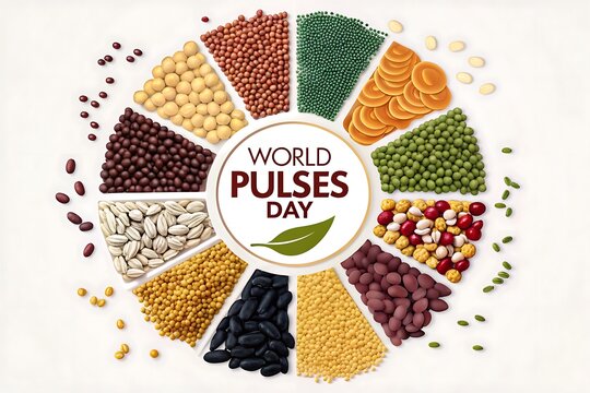 world pulses day legumes beans variety circle
