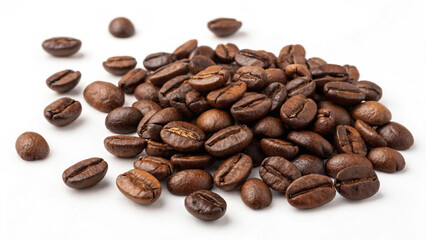 coffee beans on white background