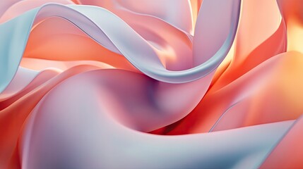 Abstract 3D Shapes in Pastel Colors