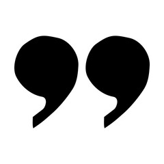 Hatched text quotation marks