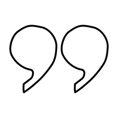 Hatched text quotation marks