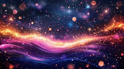 Fototapeta premium Cosmic Nebula: A Symphony of Light and Color