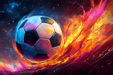 Fototapeta premium Dreamscape Soccer: Abstract Fantasy Illustration