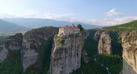 Fototapeta premium Hidden Cliffside Monastery.
