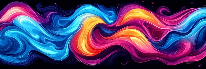Obraz premium Whimsical Watercolor Swirls: Abstract Fantasy Illustration