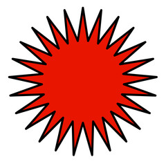 price sticker  sale or discount sticker  sunburst badges